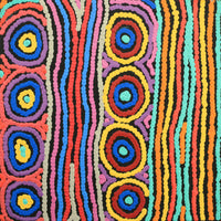Aboriginal Artwork by Antonia Napangardi Michaels, Lappi Lappi Jukurrpa, 30x30cm