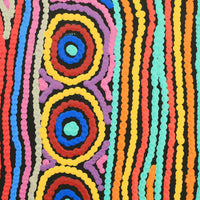 Aboriginal Artwork by Antonia Napangardi Michaels, Lappi Lappi Jukurrpa, 30x30cm