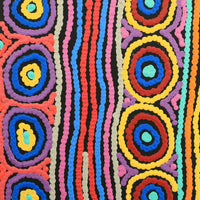 Aboriginal Artwork by Antonia Napangardi Michaels, Lappi Lappi Jukurrpa, 30x30cm