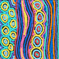 Aboriginal Artwork by Antonia Napangardi Michaels, Lappi Lappi Jukurrpa, 30x30cm