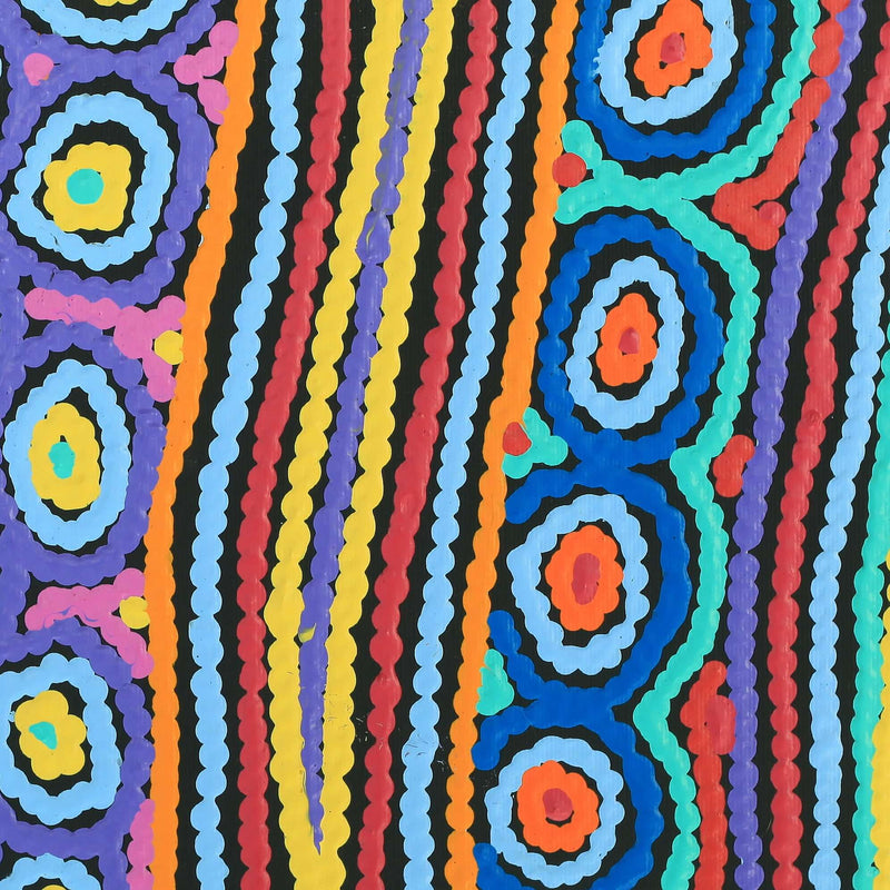Aboriginal Artwork by Antonia Napangardi Michaels, Lappi Lappi Jukurrpa, 30x30cm