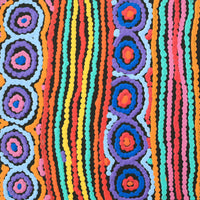 Aboriginal Artwork by Antonia Napangardi Michaels, Lappi Lappi Jukurrpa, 30x30cm