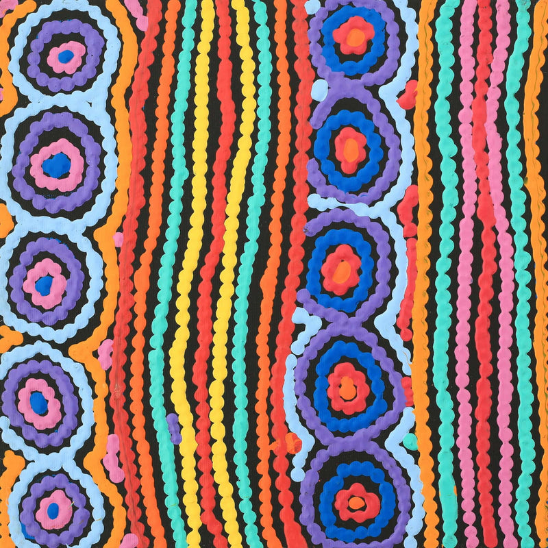 Aboriginal Artwork by Antonia Napangardi Michaels, Lappi Lappi Jukurrpa, 30x30cm