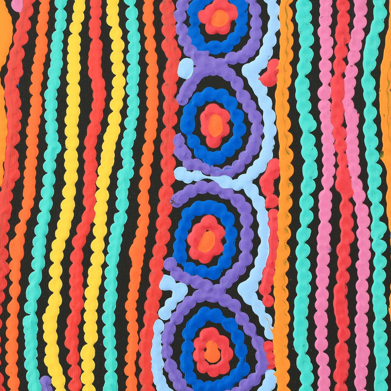 Aboriginal Artwork by Antonia Napangardi Michaels, Lappi Lappi Jukurrpa, 30x30cm