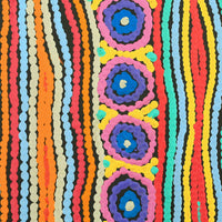 Aboriginal Artwork by Antonia Napangardi Michaels, Lappi Lappi Jukurrpa, 30x30cm