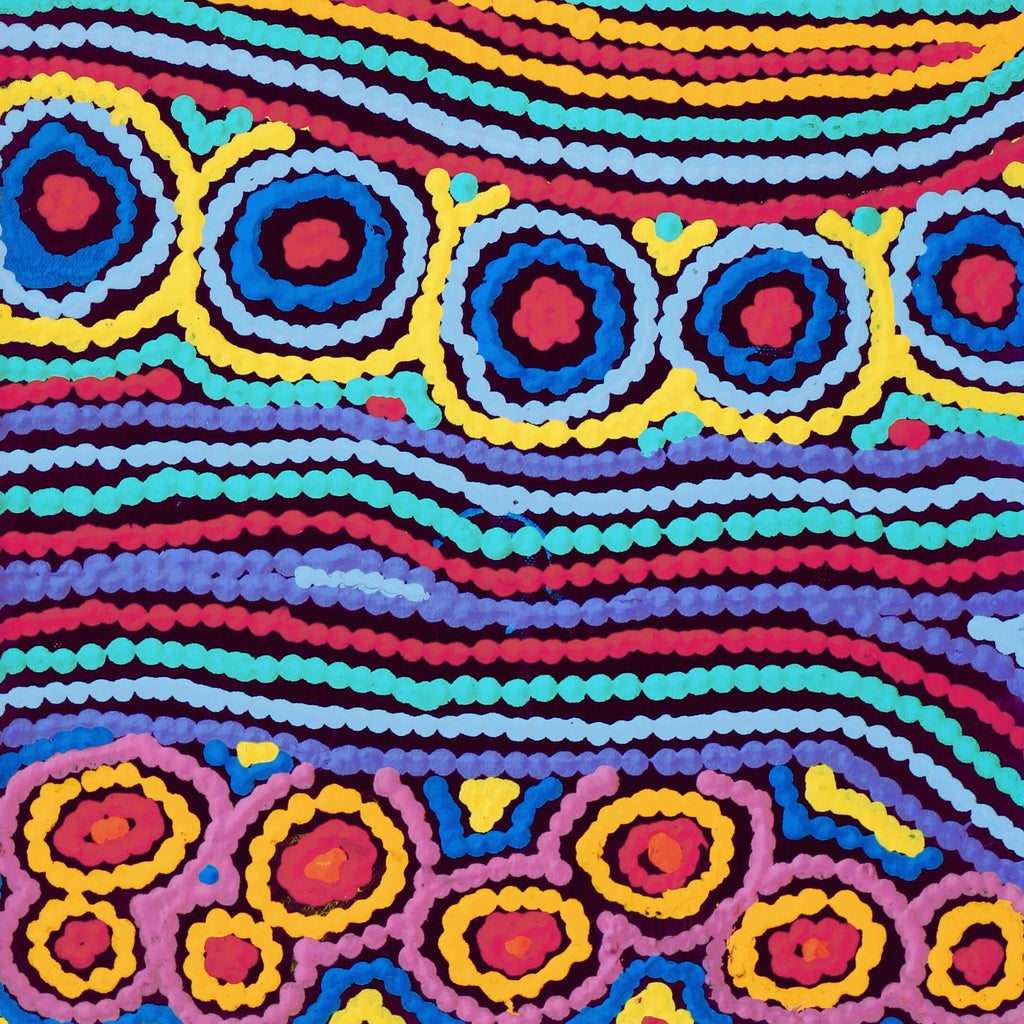 Aboriginal Artwork by Antonia Napangardi Michaels, Lappi Lappi Jukurrpa, 61x30cm - ART ARK®