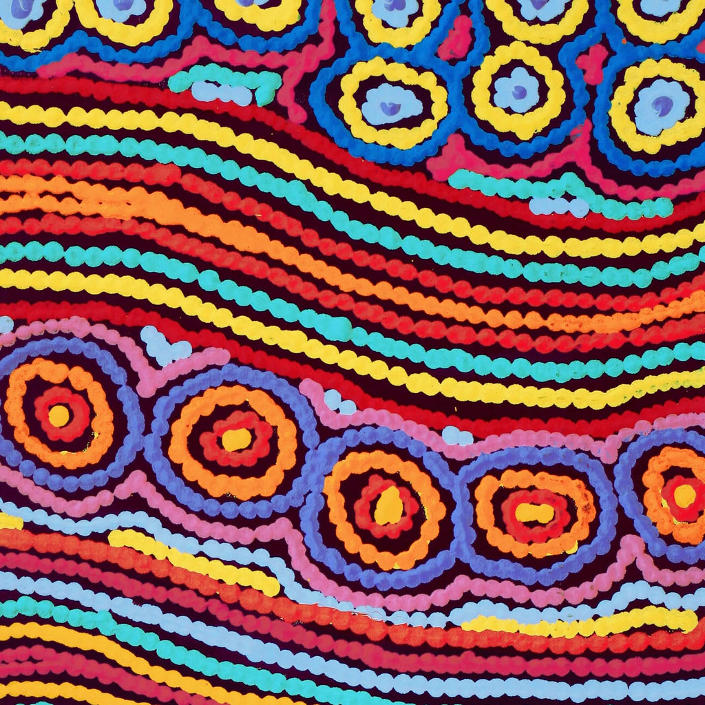 Aboriginal Artwork by Antonia Napangardi Michaels, Lappi Lappi Jukurrpa, 61x30cm - ART ARK®