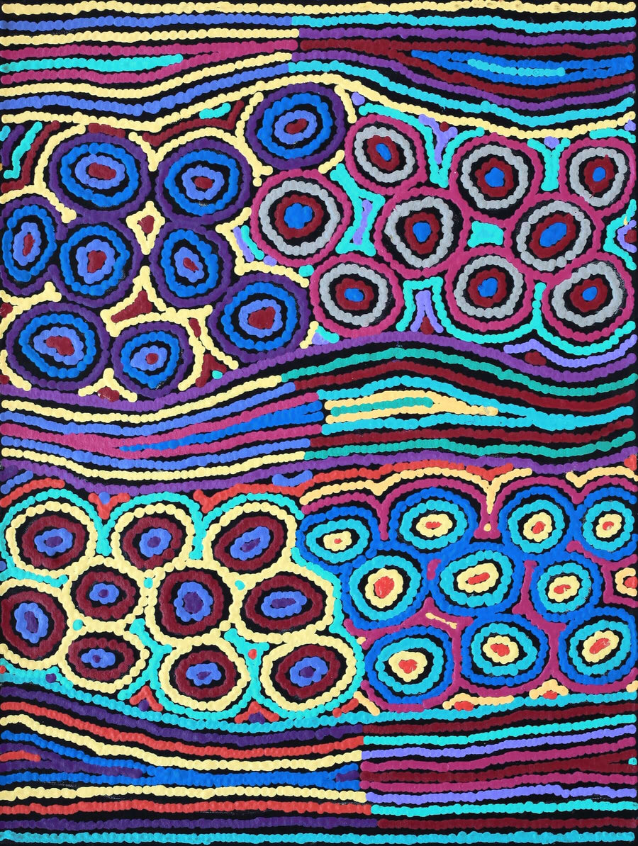 Aboriginal Artwork by Antonia Napangardi Michaels, Lappi Lappi Jukurrpa, 61x46cm