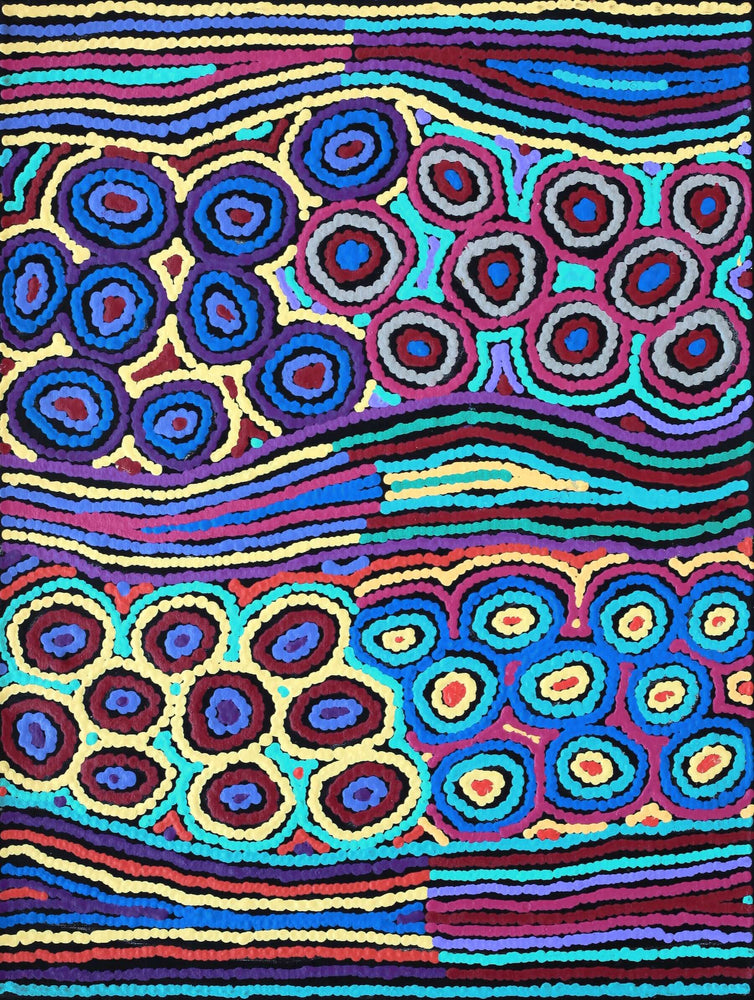 Aboriginal Artwork by Antonia Napangardi Michaels, Lappi Lappi Jukurrpa, 61x46cm