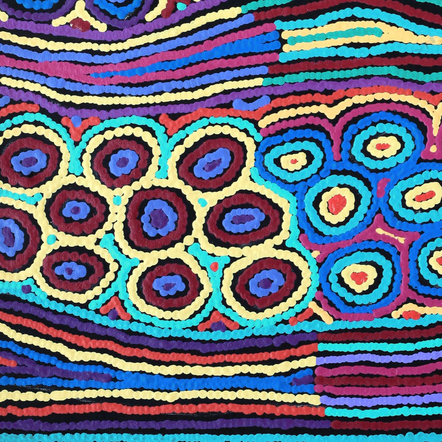 Aboriginal Artwork by Antonia Napangardi Michaels, Lappi Lappi Jukurrpa, 61x46cm