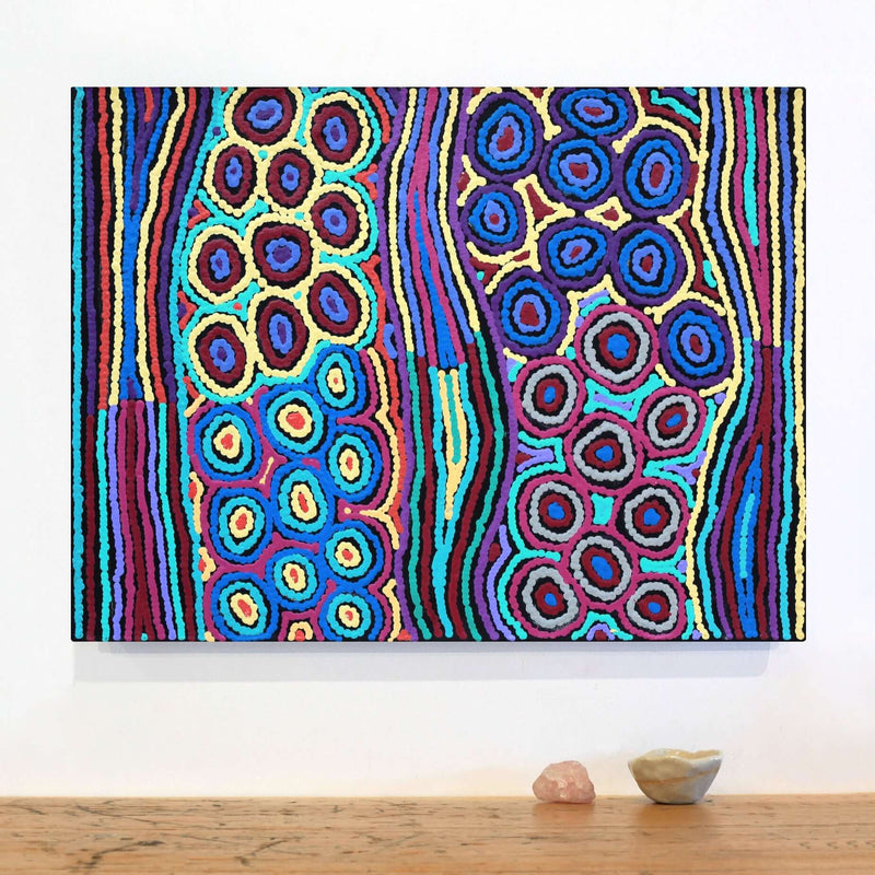 Aboriginal Artwork by Antonia Napangardi Michaels, Lappi Lappi Jukurrpa, 61x46cm