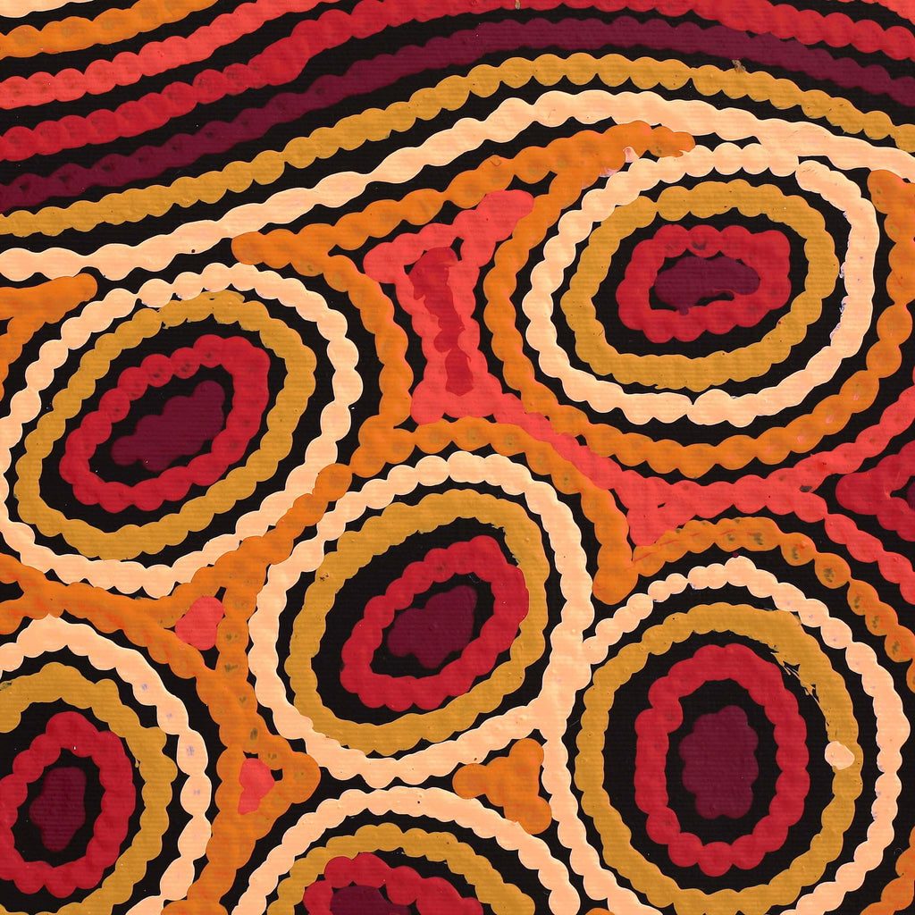 Aboriginal Artwork by Antonia Napangardi Michaels, Lappi Lappi Jukurrpa, 30x30cm
