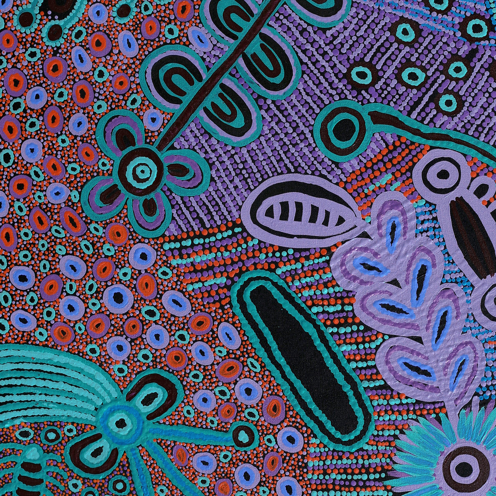 Aboriginal Artwork by Anyupa Nelson, Kungkarangkalpa (Seven Sisters Story), 76x76cm
