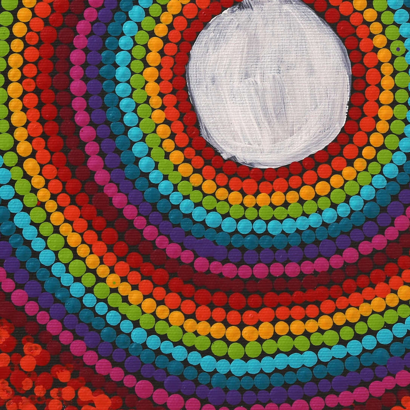 Aboriginal Artwork by Asandria Napanangka Martin, Mina Mina Jukurrpa (Dreaming) - Ngalyipi, 30x30cm