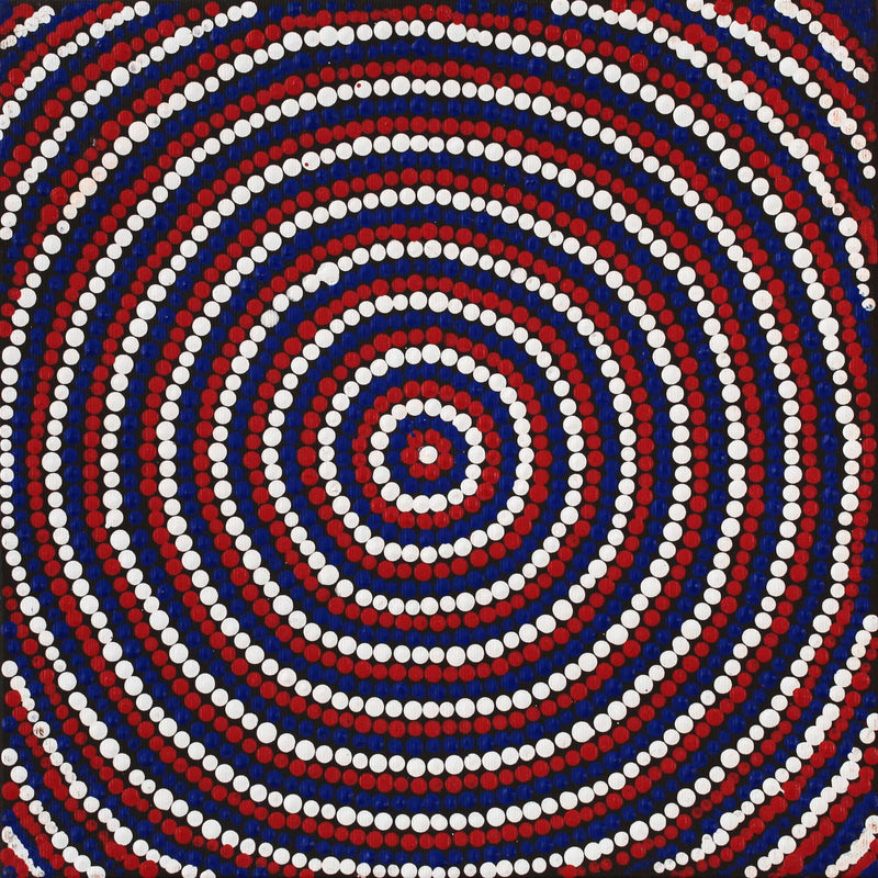Aboriginal Artwork by Asandria Napanangka Martin, Mina Mina Jukurrpa (Mina Mina Dreaming) - Ngalyipi, 30x30cm