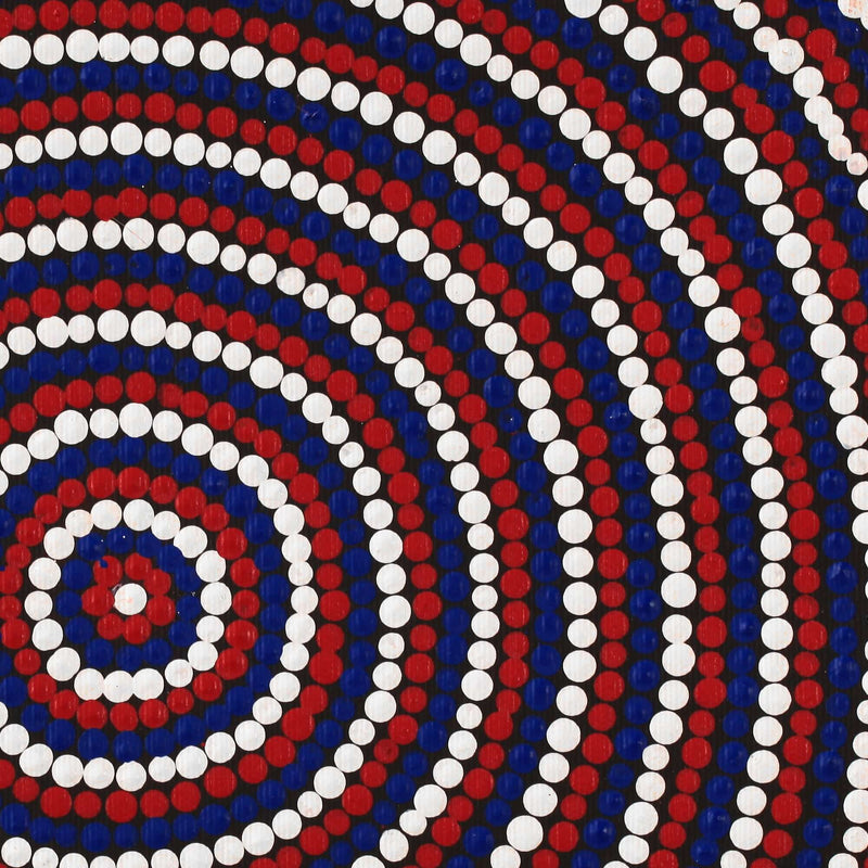 Aboriginal Artwork by Asandria Napanangka Martin, Mina Mina Jukurrpa (Mina Mina Dreaming) - Ngalyipi, 30x30cm