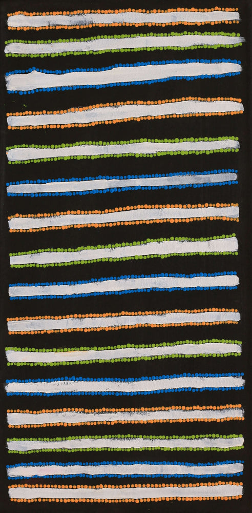 Aboriginal Artwork by Asandria Napanangka Martin , Mina Mina Jukurrpa - Ngalyipi, 61x30cm