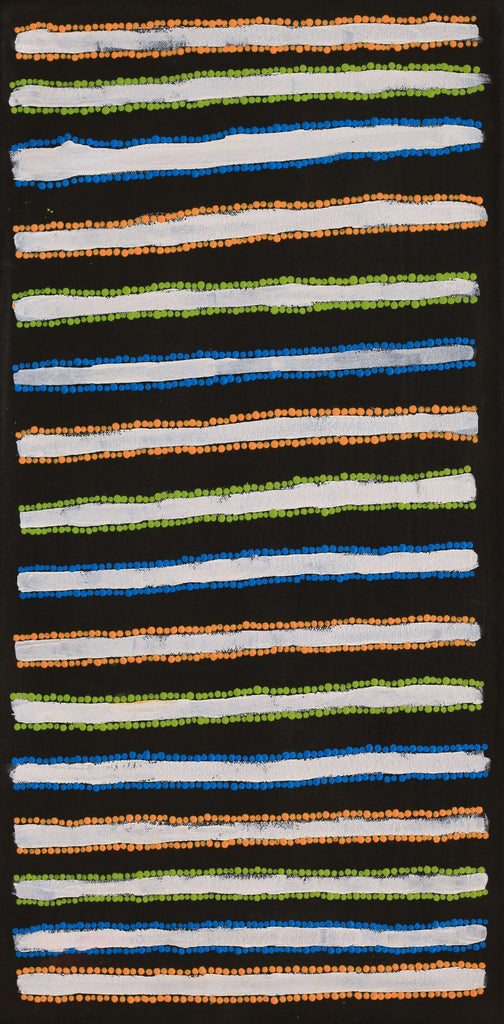 Aboriginal Artwork by Asandria Napanangka Martin , Mina Mina Jukurrpa - Ngalyipi, 61x30cm