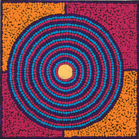Aboriginal Artwork by Asandria Napanangka Martin, Mina Mina Jukurrpa (Dreaming) - Ngalyipi, 30x30cm