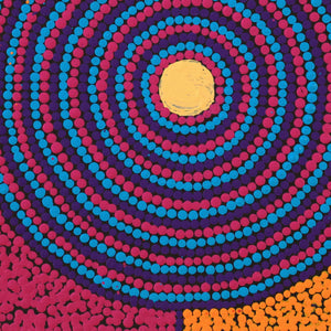 Aboriginal Artwork by Asandria Napanangka Martin, Mina Mina Jukurrpa (Dreaming) - Ngalyipi, 30x30cm - ART ARK®