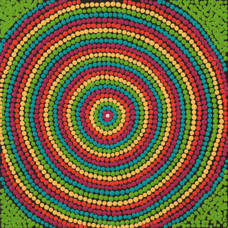 Aboriginal Artwork by Asandria Napanangka Martin, Mina Mina Jukurrpa (Dreaming) - Ngalyipi, 30x30cm