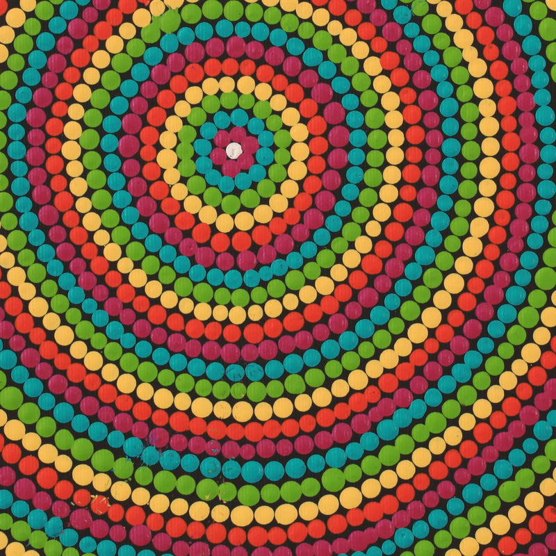 Aboriginal Artwork by Asandria Napanangka Martin, Mina Mina Jukurrpa (Dreaming) - Ngalyipi, 30x30cm