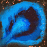 Aboriginal Artwork by Athena Nangala Granites, Napaljarri-warnu Jukurrpa (Seven Sisters Dreaming), 107x107cm