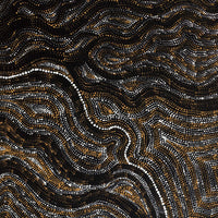 Aboriginal Artwork by Athena Nangala Granites, Ngapa Jukurrpa (Water Dreaming) - Puyurru, 76x46cm