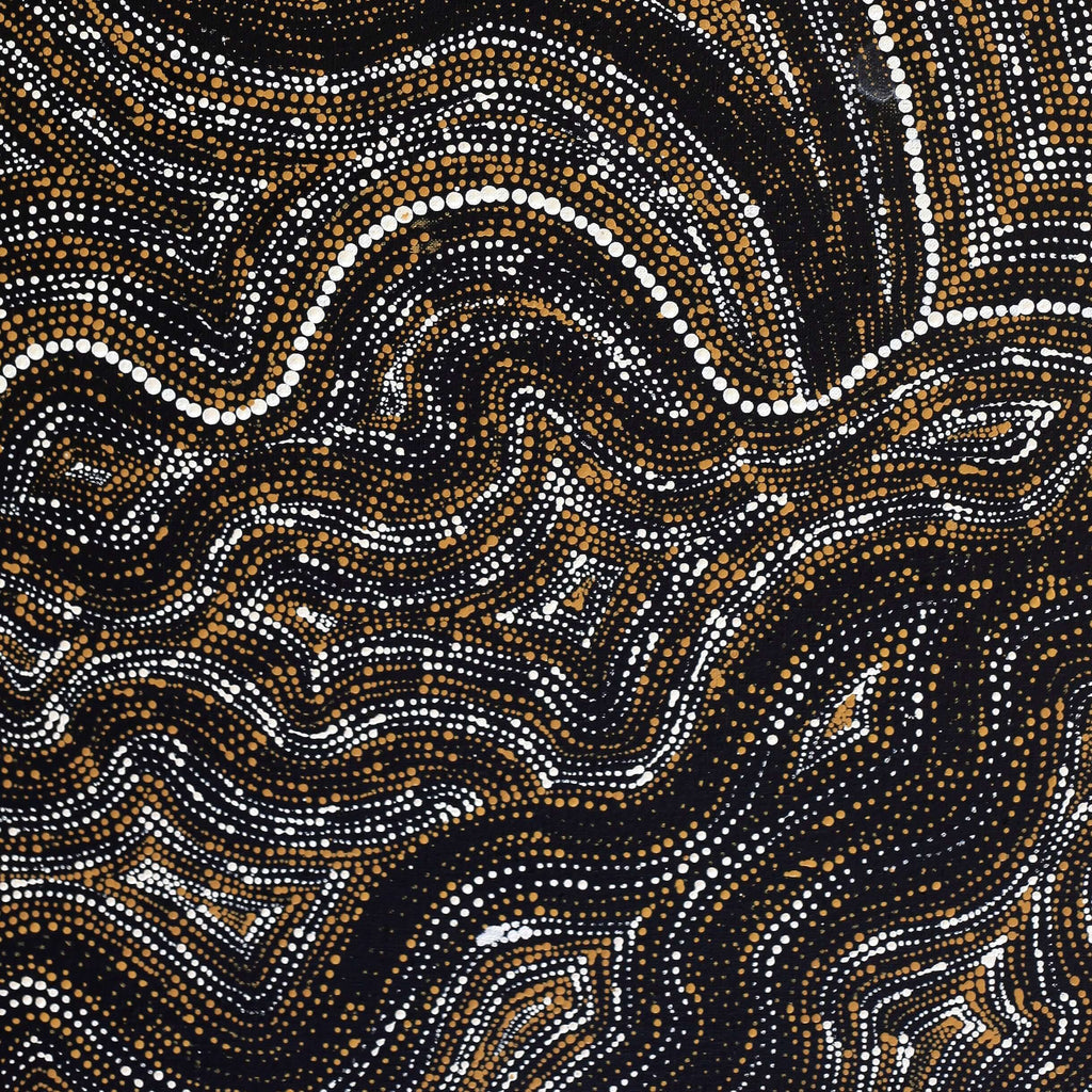 Aboriginal Artwork by Athena Nangala Granites, Ngapa Jukurrpa (Water Dreaming) - Puyurru, 76x46cm