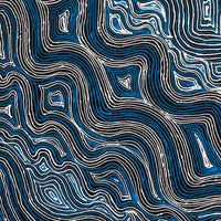 Aboriginal Artwork by Athena Nangala Granites, Ngapa Jukurrpa (Water Dreaming) - Puyurru, 76x76cm