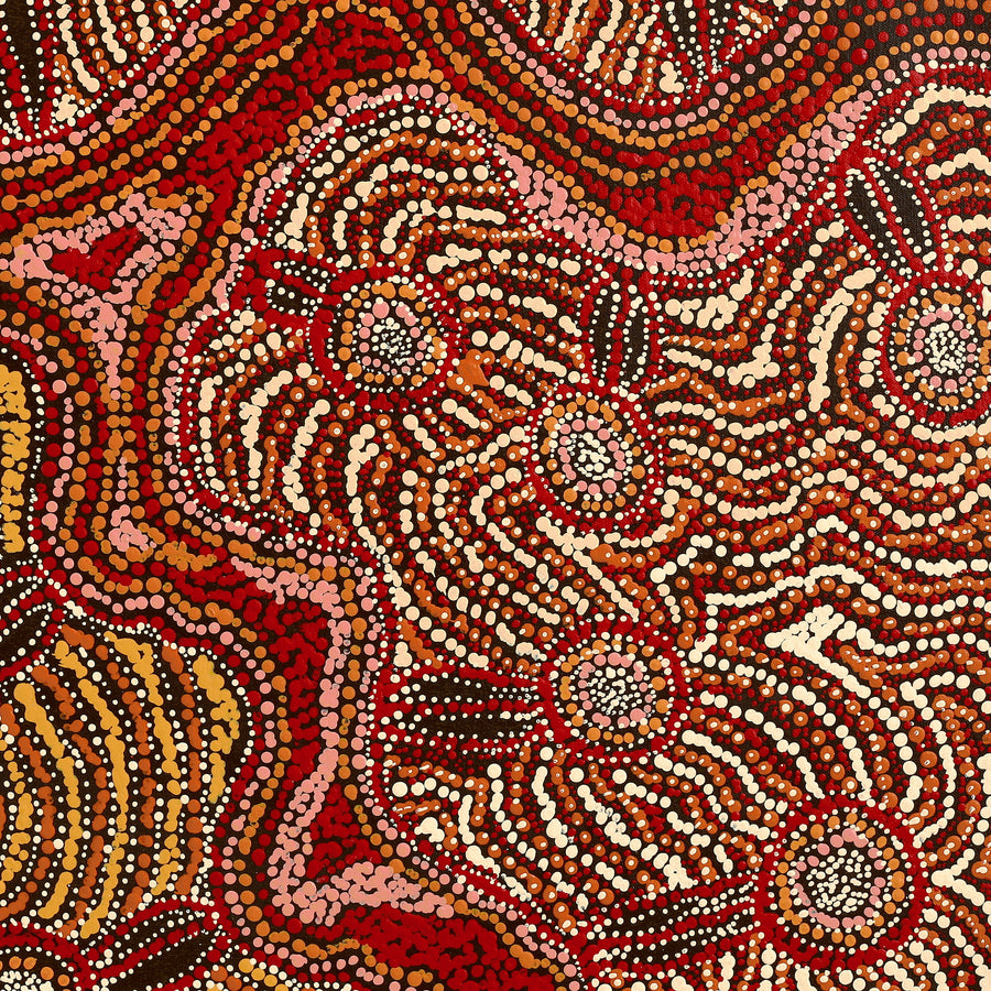 Aboriginal Artwork by Audrey Brumby, Ngura Nganampa, 80x60cm