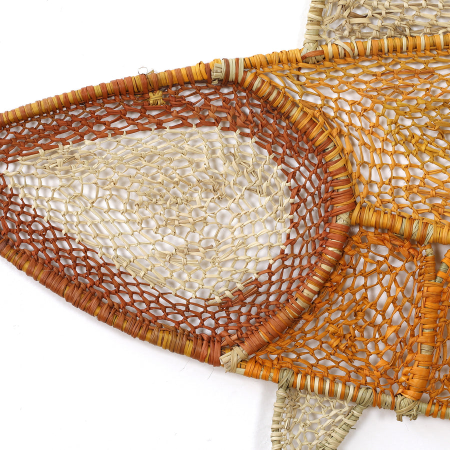 Aboriginal Artwork by Audrey Marrday, Gapuwiyak - Woven Fish 105x36cm