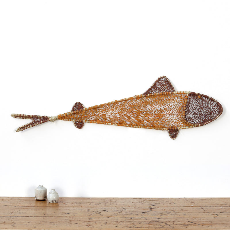 Aboriginal Artwork by Audrey Marrday, Gapuwiyak - Woven Fish 96x30cm