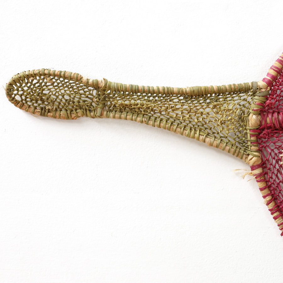 Aboriginal Artwork by Audrey Marrday, Nyangura (Long necked turtle) Weaving, 125x66cm