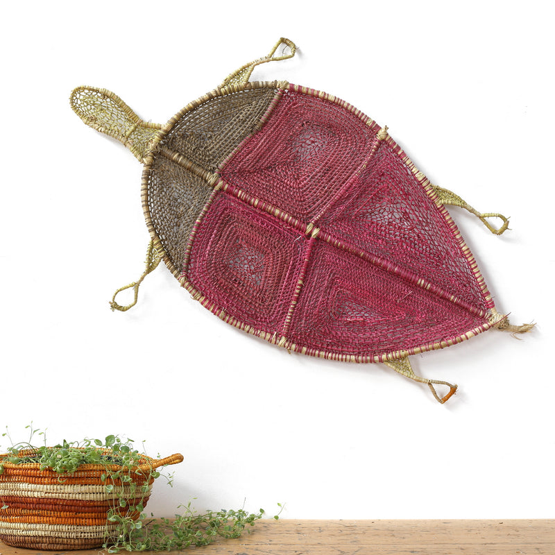 Aboriginal Artwork by Audrey Marrday, Madalaytj (Short-necked turtle) Weaving, 100x61cm