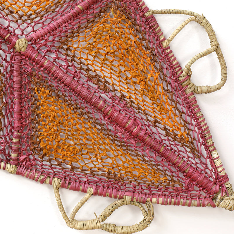 Aboriginal Artwork by Audrey Marrday, Nyangura (Long necked turtle) Weaving, 79x33cm