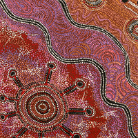 Aboriginal Artwork by Audrey Brumby, Ngura Tjuta Munu Tjukula Tjuta, 100x100cm