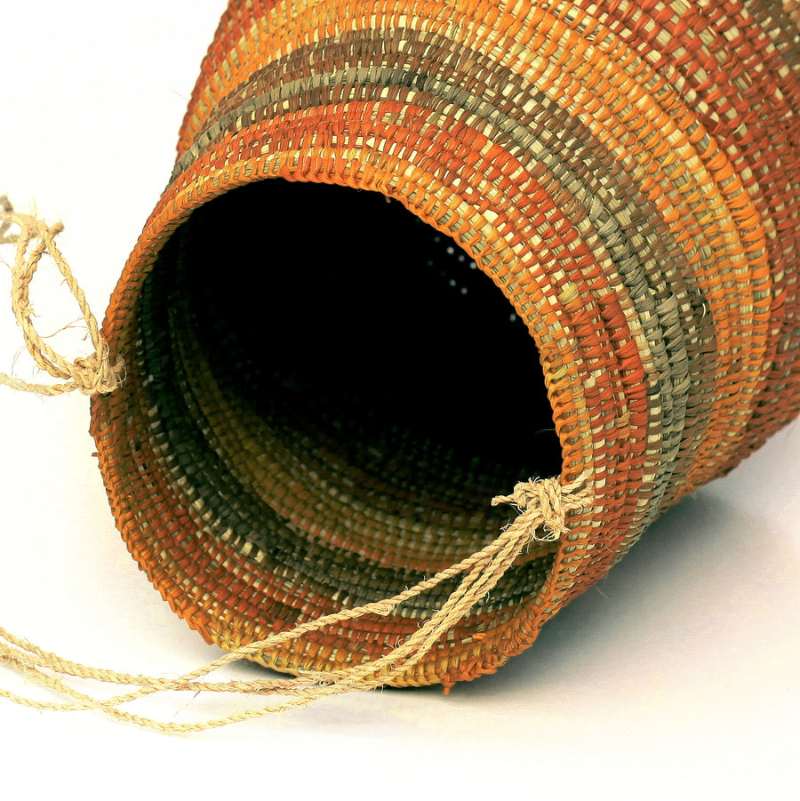 Aboriginal Artwork by Margaret Bidingal Bambalarra, Gapuwiyak - Woven Dilly Bag