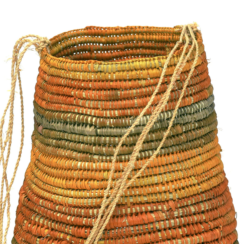 Aboriginal Artwork by Margaret Bidingal Bambalarra, Gapuwiyak - Woven Dilly Bag