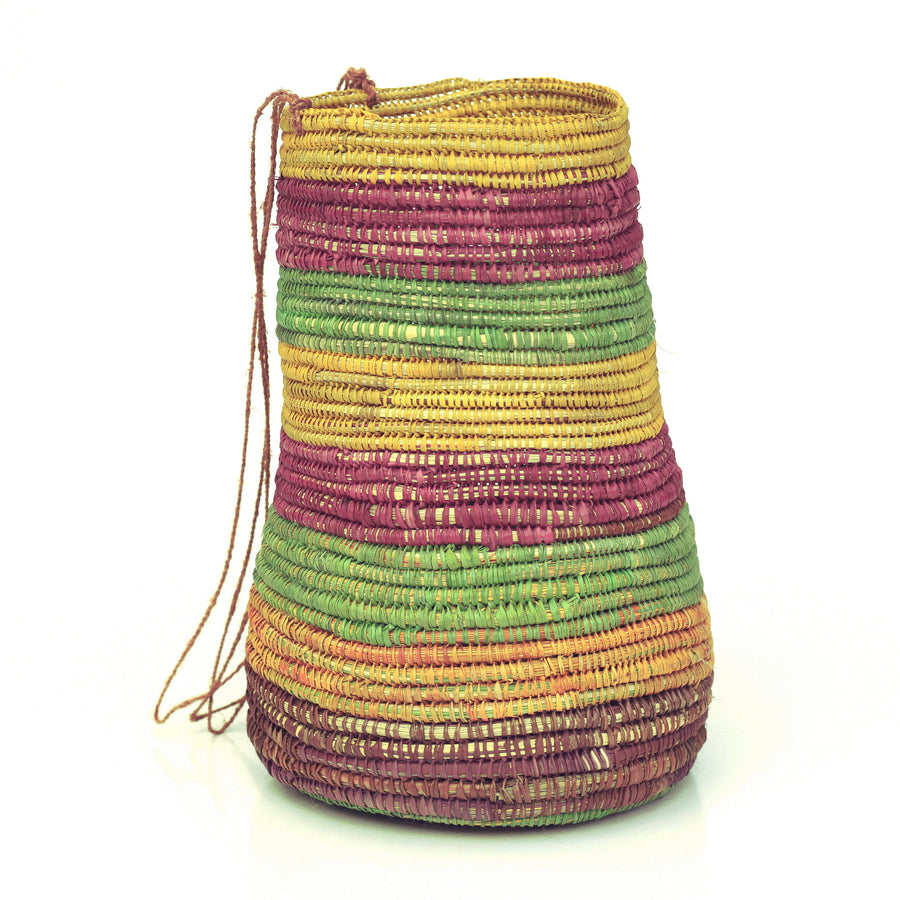 Aboriginal Artwork by Margaret Bidingal Bambalarra, Gapuwiyak - Woven Dilly Bag