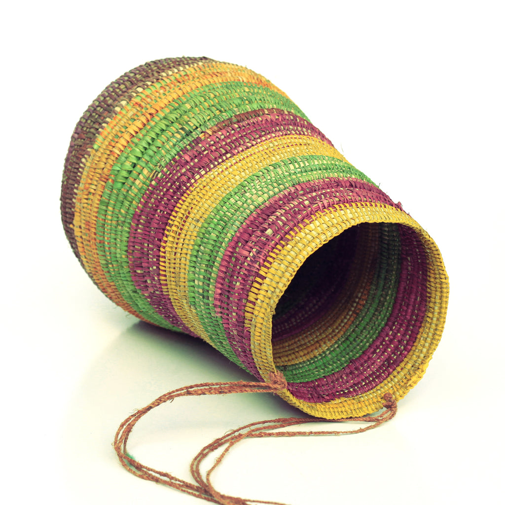 Aboriginal Artwork by Margaret Bidingal Bambalarra, Gapuwiyak - Woven Dilly Bag