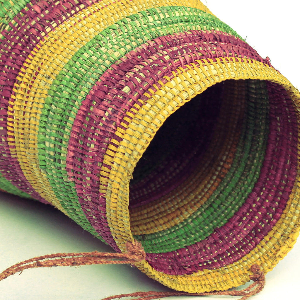 Aboriginal Artwork by Margaret Bidingal Bambalarra, Gapuwiyak - Woven Dilly Bag