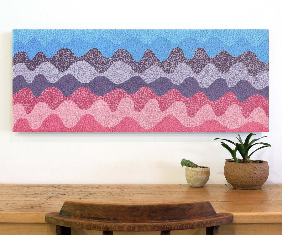 Aboriginal Artwork by Benisa Marks, Tali at Kalipinpa, 100x40cm