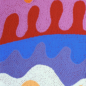Aboriginal Artwork by Benisa Marks, Tali at Kalipinpa, 100x40cm - ART ARK®