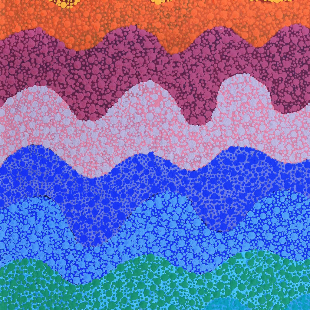 Aboriginal Artwork by Benisa Marks, Tali at Kalipinpa, 61x30cm