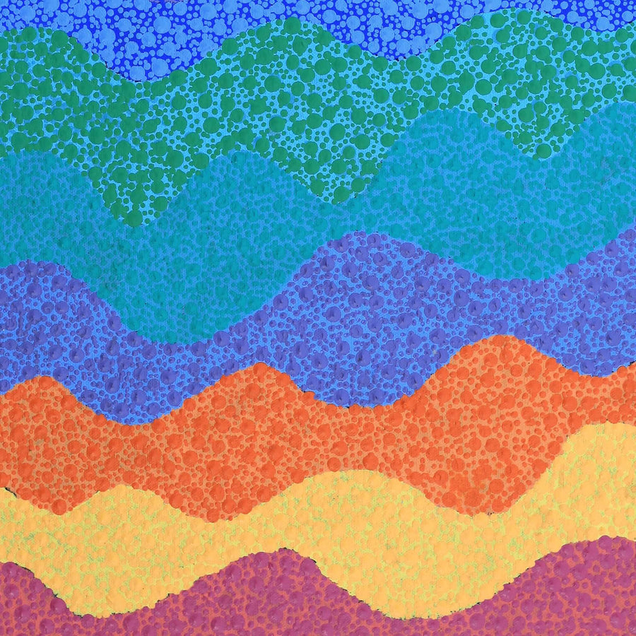 Aboriginal Artwork by Benisa Marks, Tali at Kalipinpa, 61x30cm