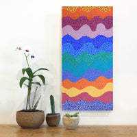Aboriginal Artwork by Benisa Marks, Tali at Kalipinpa, 61x30cm