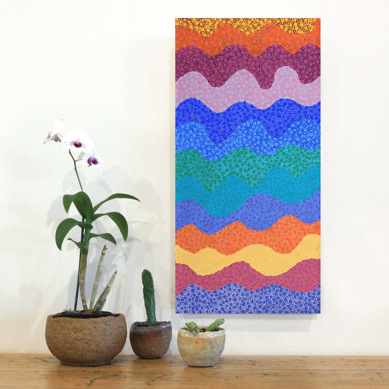 Aboriginal Artwork by Benisa Marks, Tali at Kalipinpa, 61x30cm