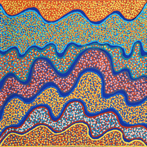 Aboriginal Artwork by Benisa Marks, Tali at Kalipinpa, 60x60cm - ART ARK®