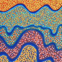 Aboriginal Artwork by Benisa Marks, Tali at Kalipinpa, 60x60cm